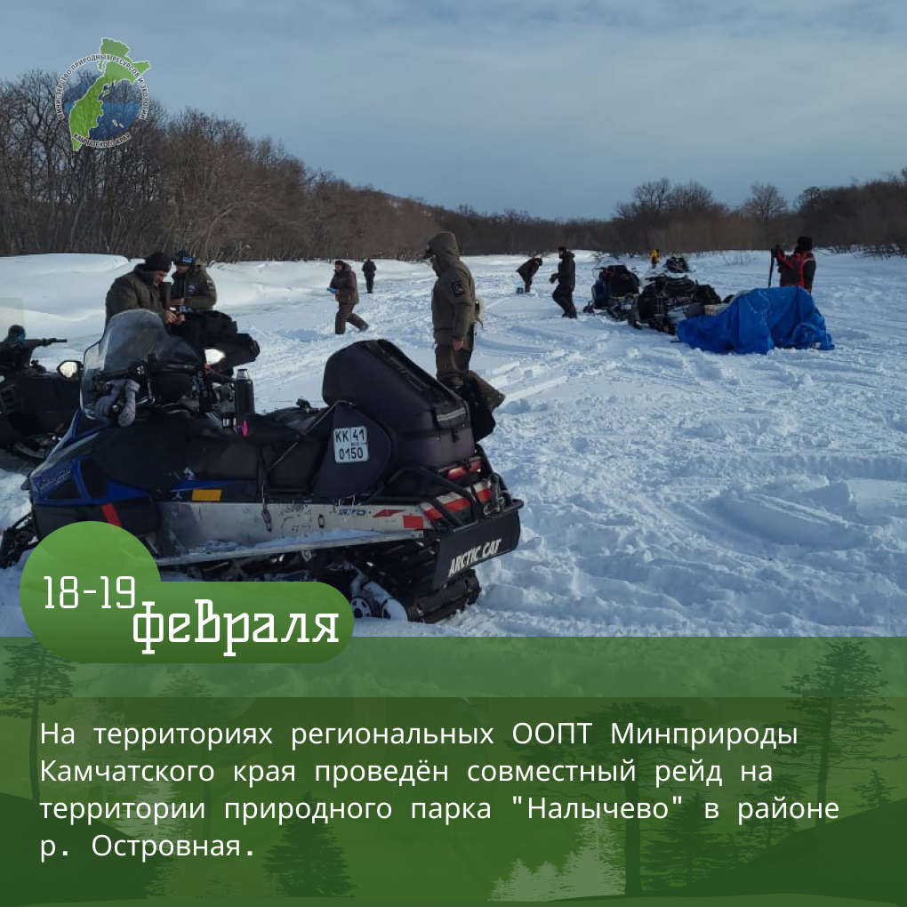 На территориях региональных ООПТ Минприроды Камчатского края проводятся совместные рейды с целью пресечения нарушений режима охраны ООПТ