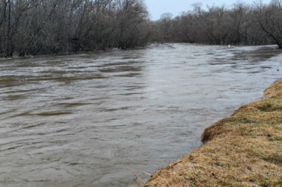 В Соболеве на Камчатке наблюдается спад уровня воды в реке Большая Воровская 